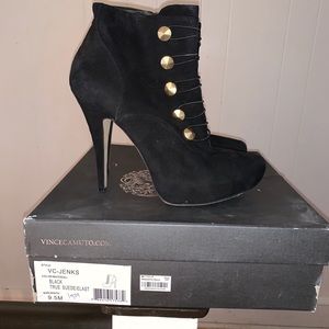 black suede platform booties!!